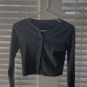 RARE brandy melville black long sleeve button up!